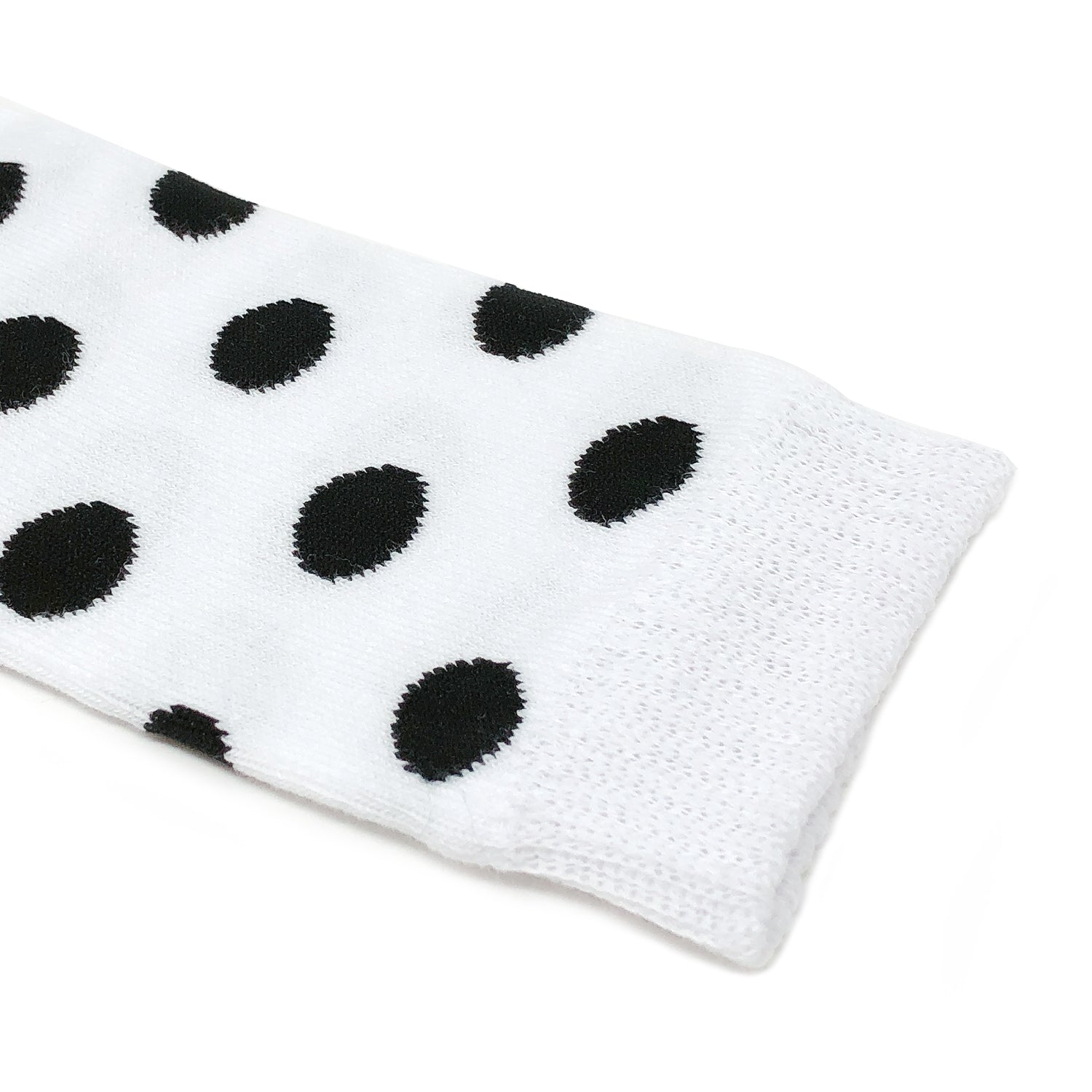 Wrapables Playful Patterns Baby & Toddler Leg Warmers, Black and White Polka Dots