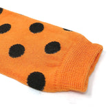 Wrapables Playful Patterns Baby & Toddler Leg Warmers, Orange and Black Polka Dots