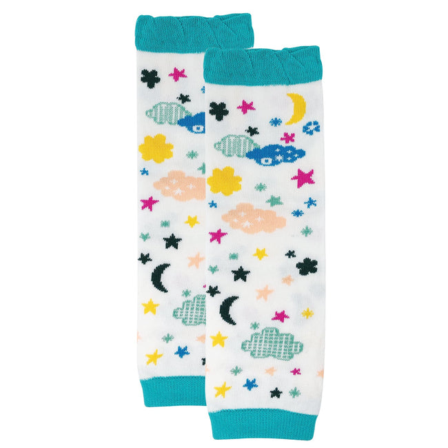 Wrapables Playful Patterns Baby & Toddler Leg Warmers, Clouds and Stars