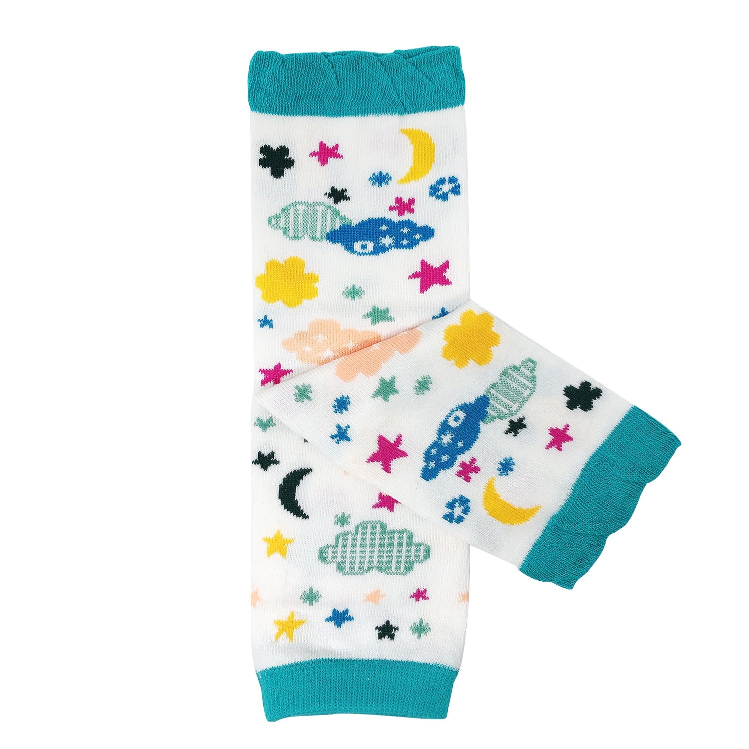 Wrapables Playful Patterns Baby & Toddler Leg Warmers, Clouds and Stars