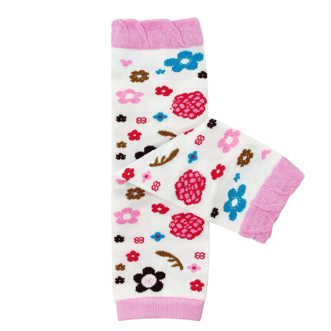 Wrapables Playful Patterns Baby & Toddler Leg Warmers, Colorful Flowers