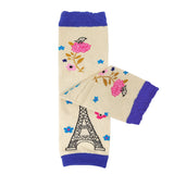 Wrapables Playful Patterns Baby & Toddler Leg Warmers, Eiffel Tower