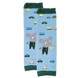 Wrapables Playful Patterns Baby & Toddler Leg Warmers, Elephants and Cars