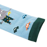 Wrapables Playful Patterns Baby & Toddler Leg Warmers, Elephants and Cars