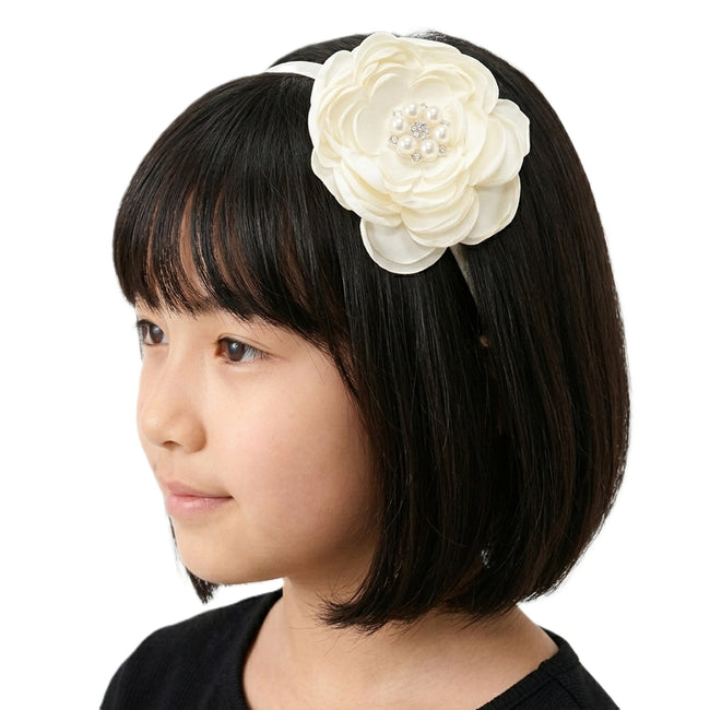 Wrapables Floral Headband Bridal Wreath Crown, Cream