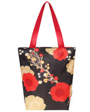 Wrapables Stylish Compact Folding Ripstop Polyester Tote Bag, Shoulder Bag, Travel Bag, Shopping Bag, Midnight Floral