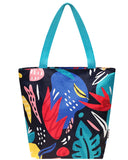 Wrapables Stylish Compact Folding Ripstop Polyester Tote Bag, Shoulder Bag, Travel Bag, Shopping Bag, Dark Retro