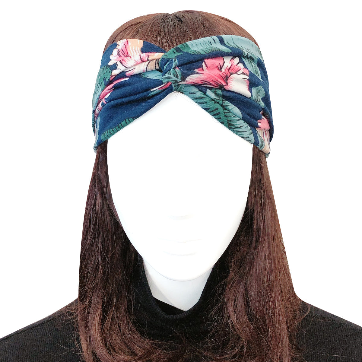 Wrapables Boho Vintage Floral Elastic Headbands for Sports, Yoga, Workouts, Facials (Set of 6), (Knotted) Vintage