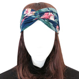 Wrapables Boho Vintage Floral Elastic Headbands for Sports, Yoga, Workouts, Facials (Set of 6), (Knotted) Vintage