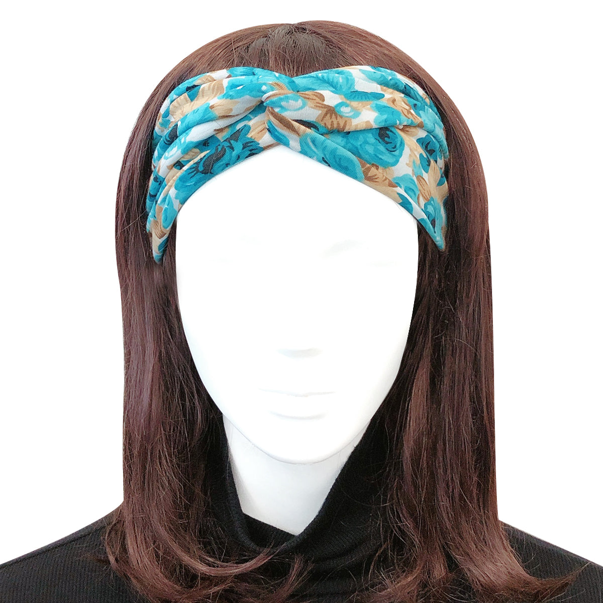 Wrapables Boho Vintage Floral Elastic Headbands for Sports, Yoga, Workouts, Facials (Set of 6), (Knotted) Vintage