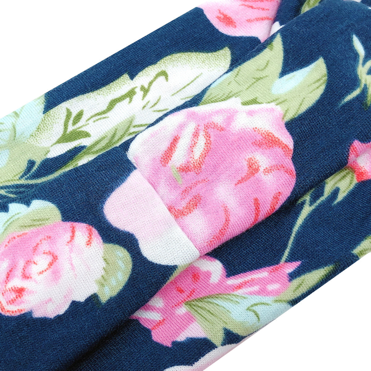 Wrapables Boho Vintage Floral Elastic Headbands for Sports, Yoga, Workouts, Facials (Set of 6), Classic