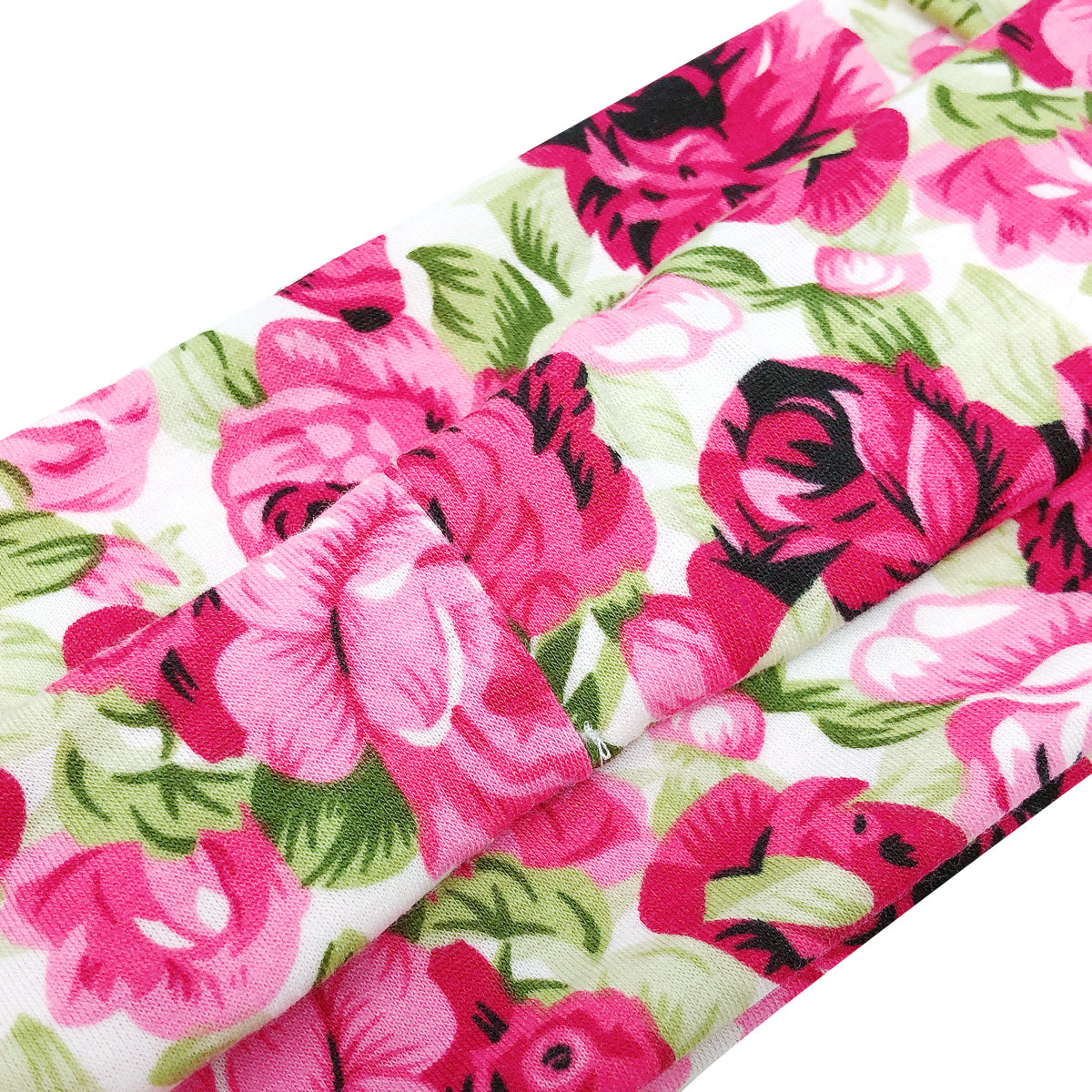 Wrapables Boho Vintage Floral Elastic Headbands for Sports, Yoga, Workouts, Facials (Set of 6), Floral Print