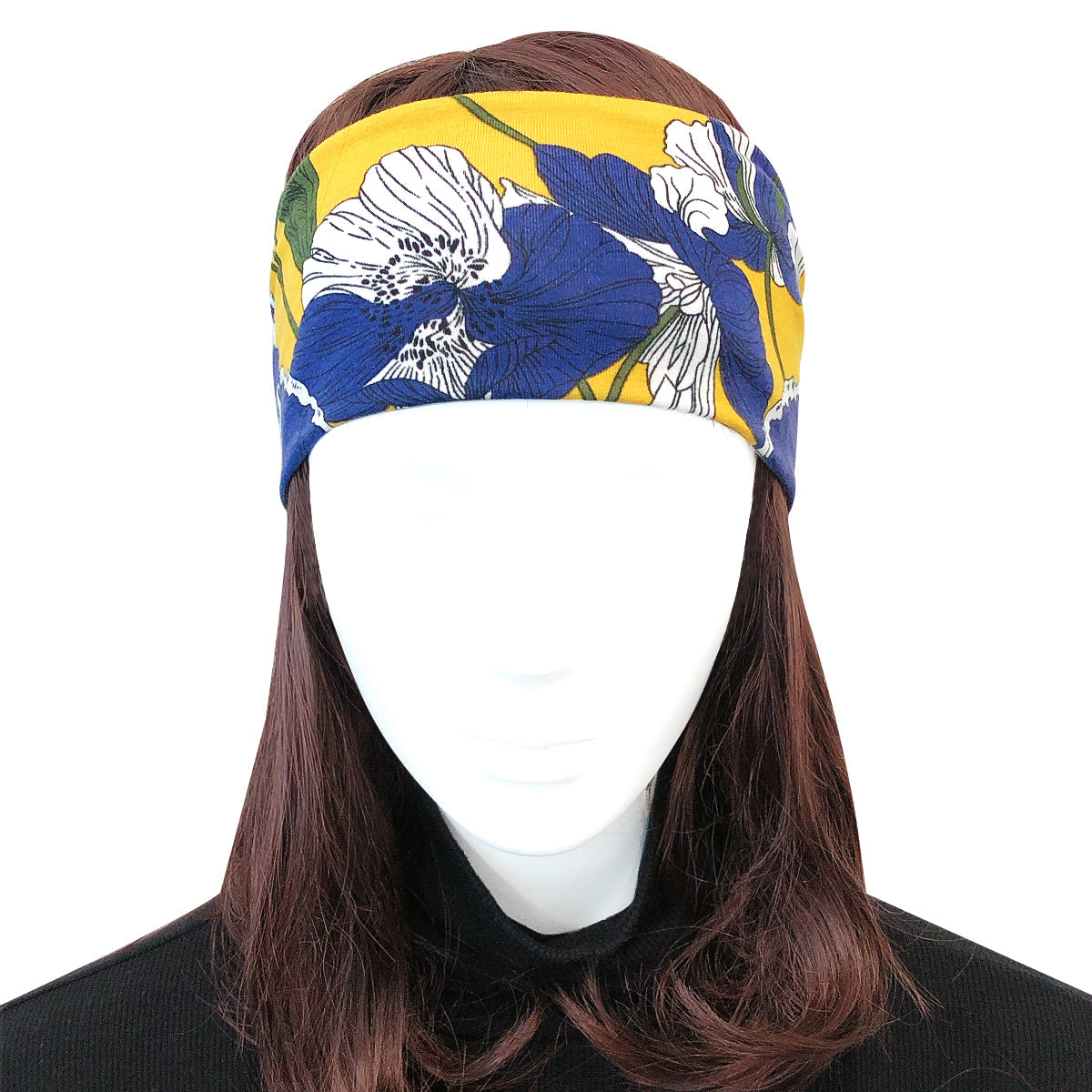 Wrapables Boho Vintage Floral Elastic Headbands for Sports, Yoga, Workouts, Facials (Set of 6), Floral Print