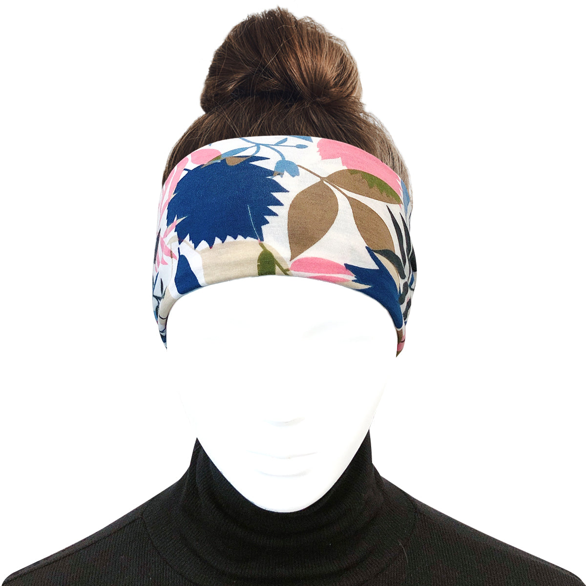 Wrapables Boho Vintage Floral Elastic Headbands for Sports, Yoga, Workouts, Facials (Set of 6), Floral Print