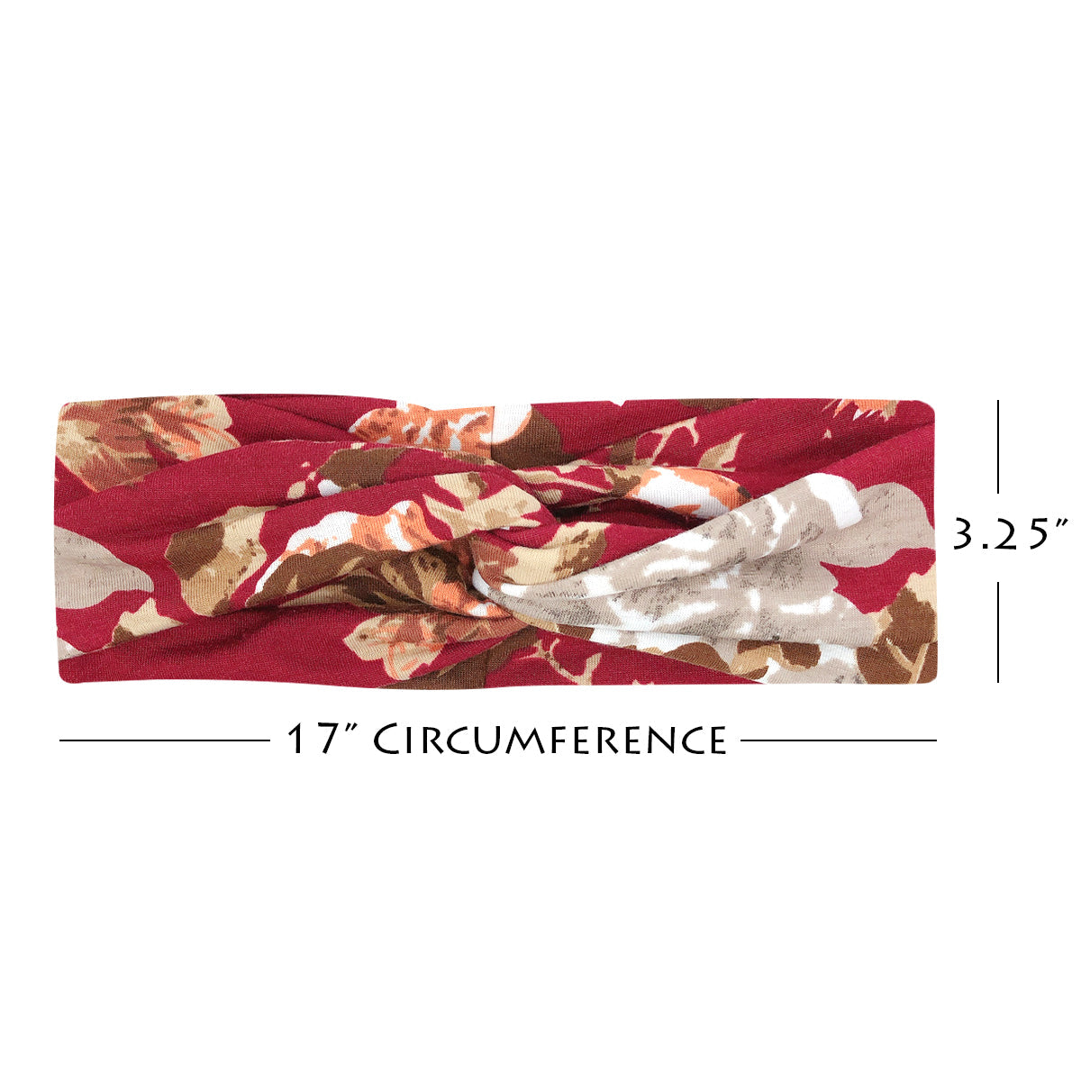 Wrapables Boho Vintage Floral Elastic Headbands for Sports, Yoga, Workouts, Facials (Set of 6), (Knotted) Harvest