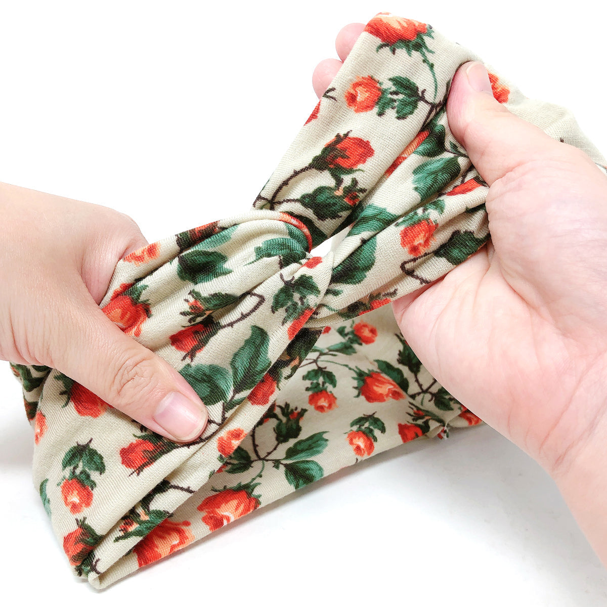Wrapables Boho Vintage Floral Elastic Headbands for Sports, Yoga, Workouts, Facials (Set of 6), (Knotted) Harvest