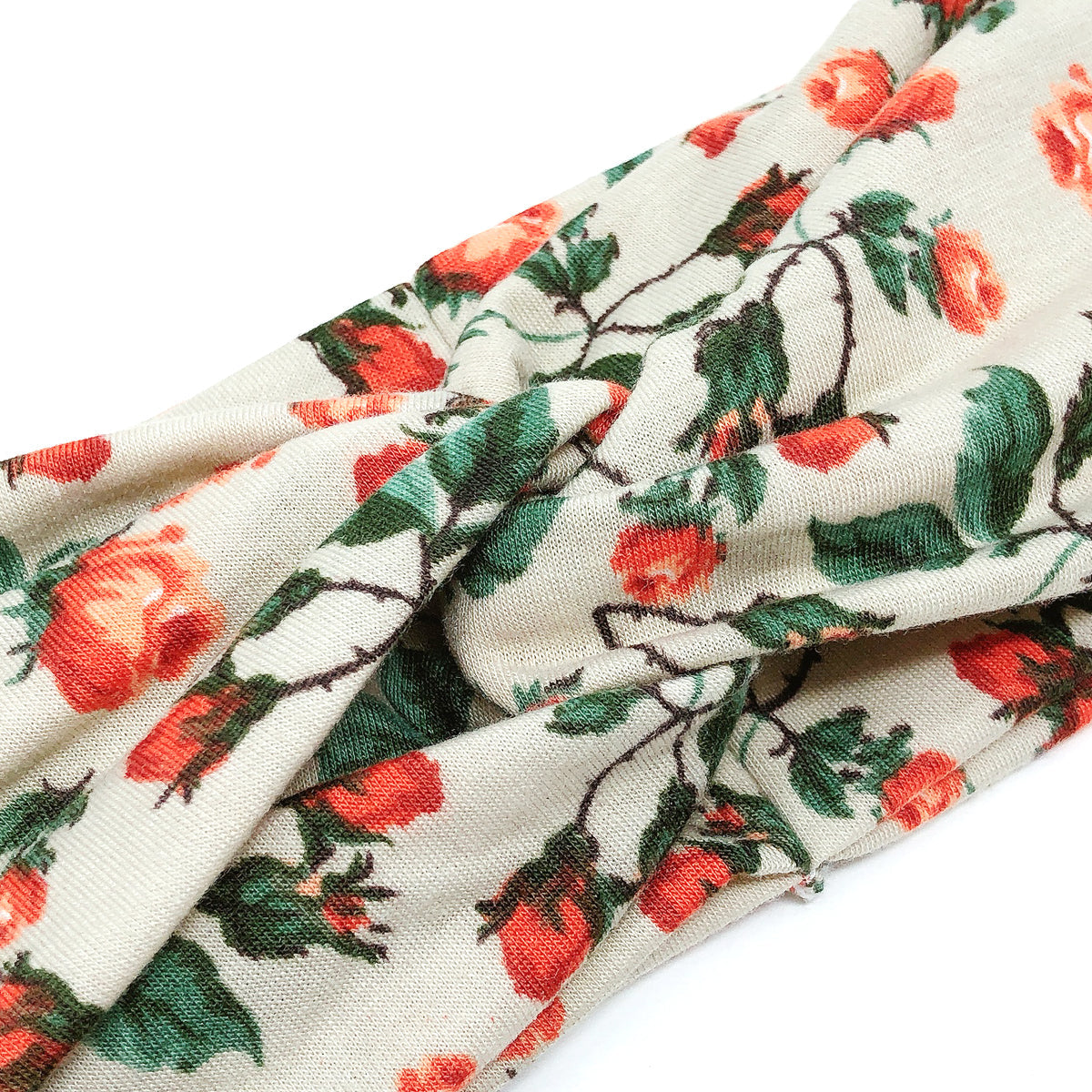 Wrapables Boho Vintage Floral Elastic Headbands for Sports, Yoga, Workouts, Facials (Set of 6), (Knotted) Harvest