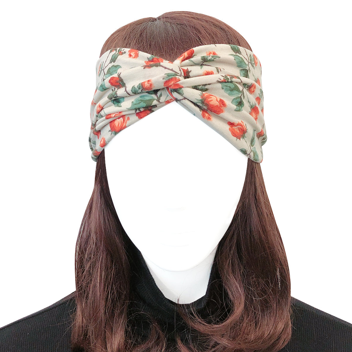 Wrapables Boho Vintage Floral Elastic Headbands for Sports, Yoga, Workouts, Facials (Set of 6), (Knotted) Harvest