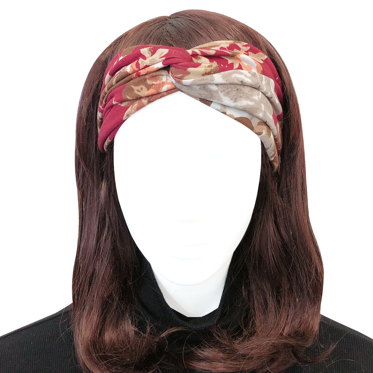 Wrapables Boho Vintage Floral Elastic Headbands for Sports, Yoga, Workouts, Facials (Set of 6), (Knotted) Harvest