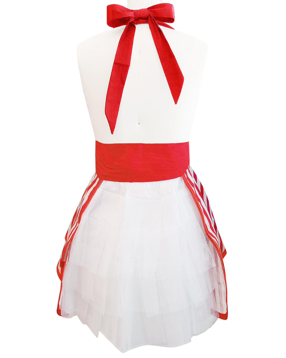 Wrapables Classic Vintage Christmas Holiday Apron,  Stylish Cooking Apron,  Red Stripe