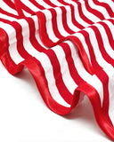 Wrapables Classic Vintage Christmas Holiday Apron,  Stylish Cooking Apron,  Red Stripe