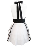 Wrapables Classic Vintage Apron,  Stylish Cooking Apron,  Black Dot