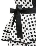 Wrapables Classic Vintage Apron,  Stylish Cooking Apron,  Black Dot