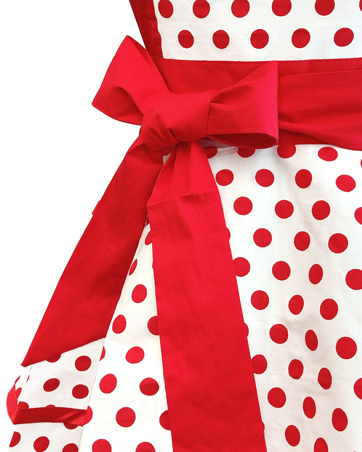 Wrapables Classic Vintage Christmas Holiday Apron,  Stylish Cooking Apron,  Red Dot