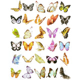 Wrapables Decorative Scrapbooking Washi Stickers, DIY Crafts for Stationery, Diary, Card Making (60 pcs), Butterflies