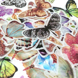 Wrapables Decorative Scrapbooking Washi Stickers, DIY Crafts for Stationery, Diary, Card Making (60 pcs), Butterflies