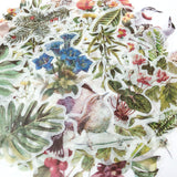 Wrapables Decorative Scrapbooking Washi Stickers, DIY Crafts for Stationery, Diary, Card Making (60 pcs), Nature Leaves