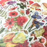 Wrapables Decorative Scrapbooking Washi Stickers, DIY Crafts for Stationery, Diary, Card Making (60 pcs), Spring Flowers