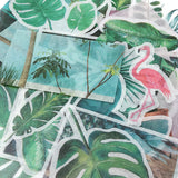 Wrapables Decorative Scrapbooking Washi Stickers, DIY Crafts for Stationery, Diary, Card Making (60 pcs), Fern Leaves