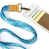 Wrapables Lanyard Keychain and ID Badge Holder, Galaxy Blue