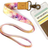 Wrapables Lanyard Keychain and ID Badge Holder, Galaxy Pink