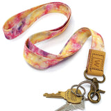 Wrapables Lanyard Keychain and ID Badge Holder, Galaxy Pink