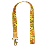 Wrapables Lanyard Keychain and ID Badge Holder, Sunflowers Tan