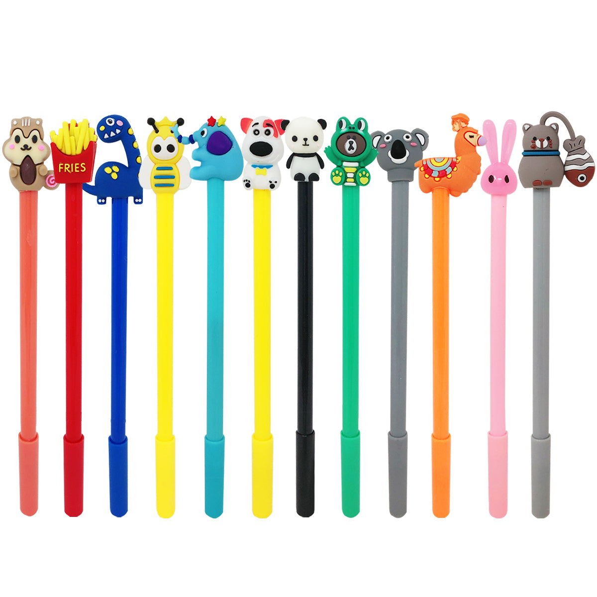 Wrapables Gel Pens School Office Supplies, Funny Characters