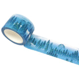 Wrapables Glitter Washi Masking Tape, Pine Forest, 30mm x 3M