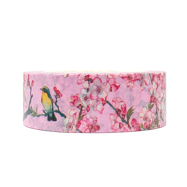 Wrapables Washi Masking Tape, Birds in Pink