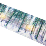 Wrapables Glitter Washi Masking Tape, Snowy Forest, 30mm x 3M