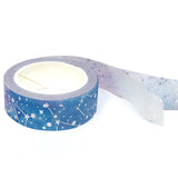 Wrapables Gold and Silver Foil Washi Masking Tape, Constellations, 15mm x 5M