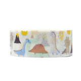 Wrapables Gold and Silver Foil Washi Masking Tape, Dinosaurs, 15mm x 5M