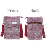 Wrapables Mini Crossbody Cell Phone Bag, Wine Leaves