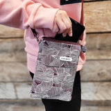 Wrapables Mini Crossbody Cell Phone Bag, Wine Leaves