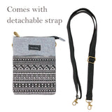 Wrapables Mini Crossbody Cell Phone Bag, Black Deco