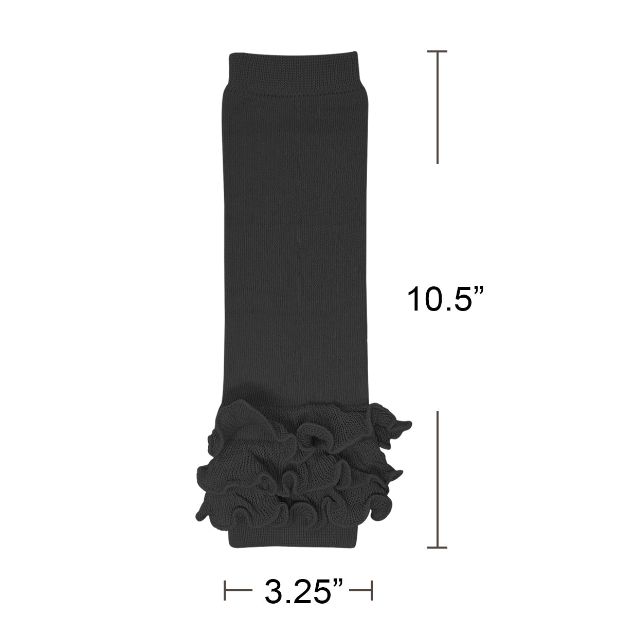 Wrapables Really Ruffly Baby & Toddler Leg Warmers, Black