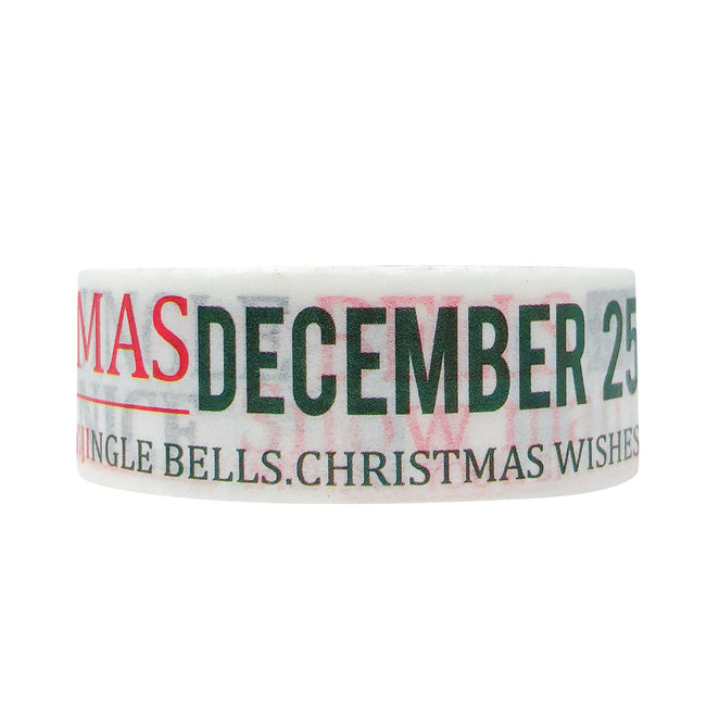 Wrapables Washi Masking Tape, Christmas Quotes