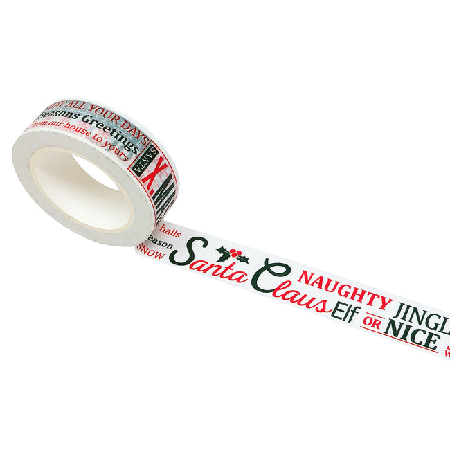 Wrapables Washi Masking Tape, Christmas Quotes