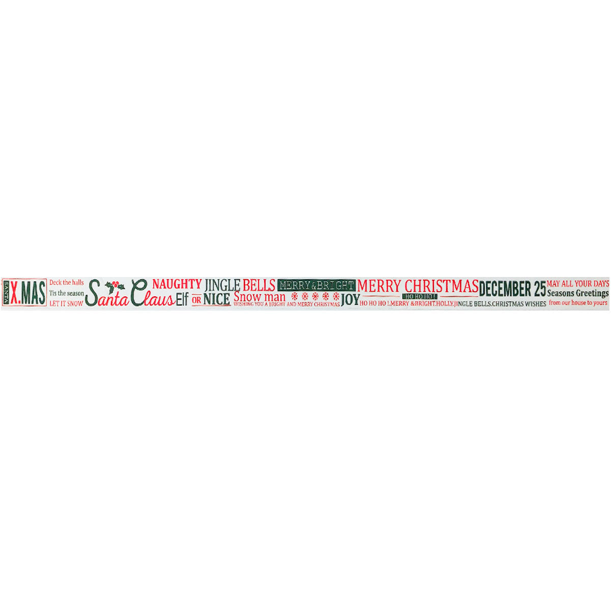 Wrapables Washi Masking Tape, Christmas Quotes